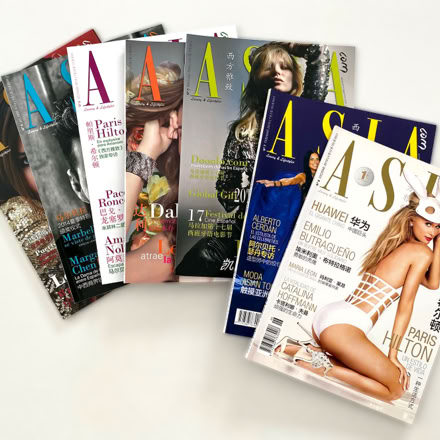 Diseño completo de revista Asiacom Magazine